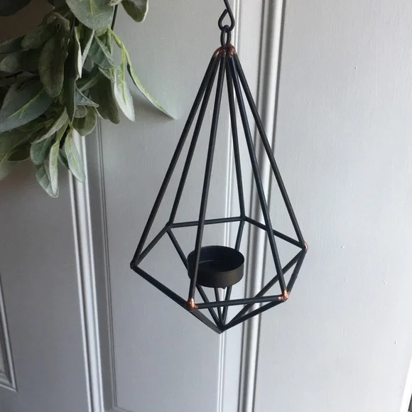 Prism Geo Votive Candle Pendant Holder Indoor out - Picture 2 of 10